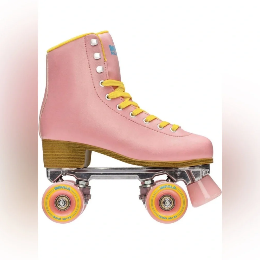 🌸Impala RollerSkates Women's Lace-Up Rollerskates, Pink/Yellow/US 10🌸 - Picture 8 of 8
